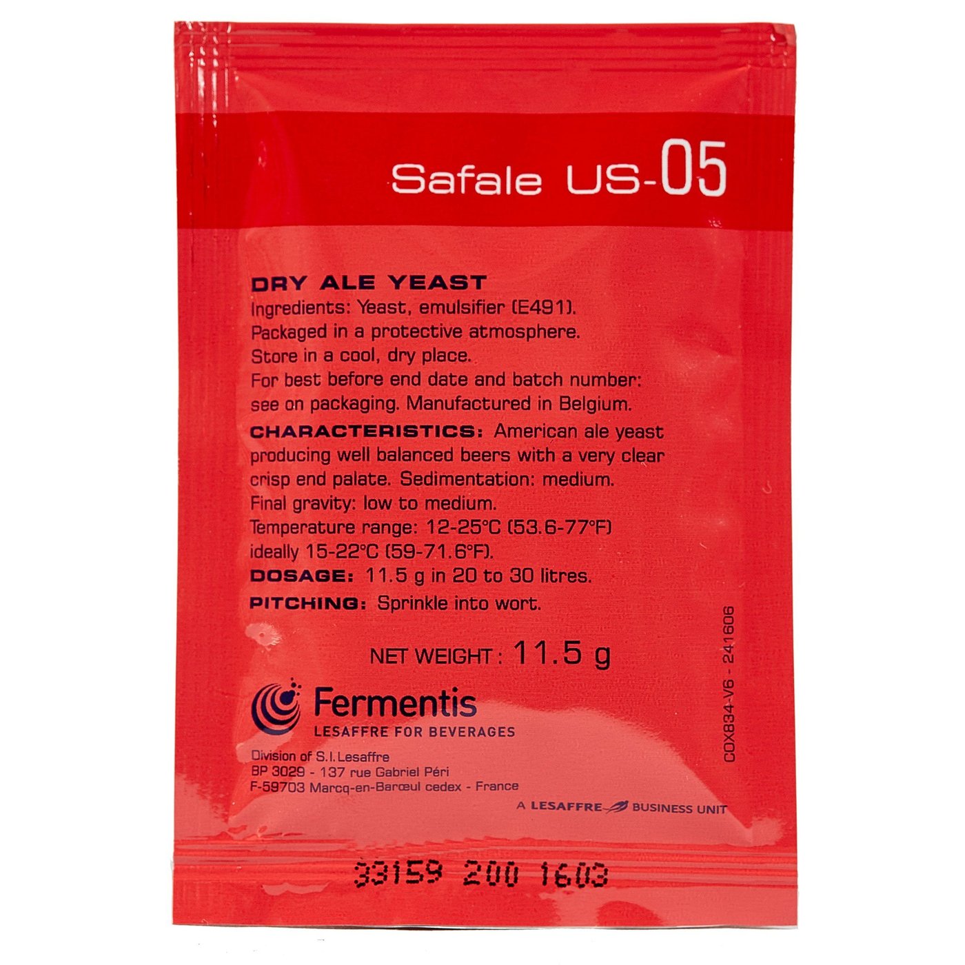 SafAle US-05 American Ale Dry Yeast